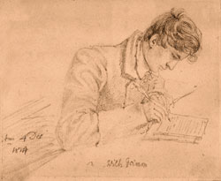 Wilhelm Grimm. Zeichnung von Ludwig Emil Grimm. 